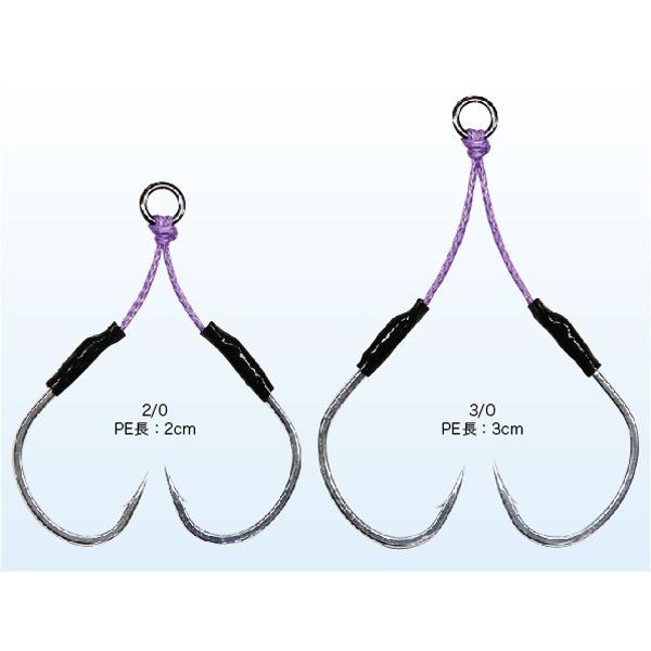 ジギングフック J-1ツイン 4/0