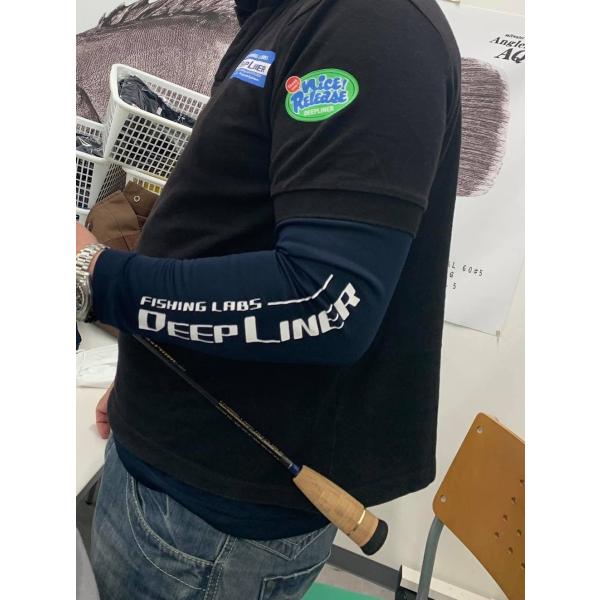 アングラーズショップアクア　ドライシルキータッチロングTシャツ　ディープライナーコラボ