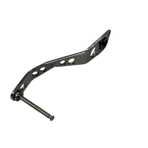 Custom Reel Handle, Oni Bend, 120mm, Right-Handed, for Ocea Jigger LD2500, Silver