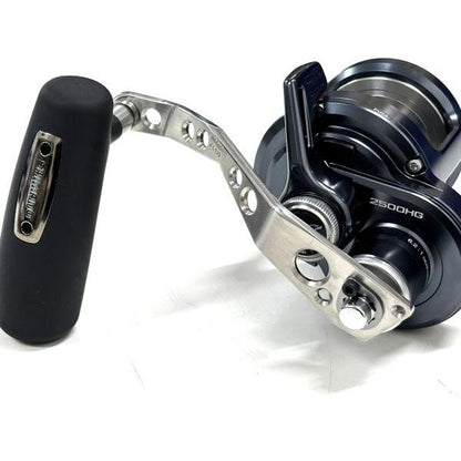 Custom Reel Handle, Oni Bend, 120mm, Right-Handed, for Ocea Jigger LD2500, Silver