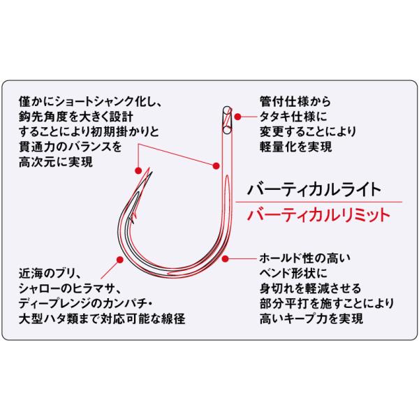 がまかつ　ジギングフック　バーティカルリミット