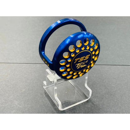 TSS Palming Cup with Large Hole for Murfix C3, TSS Laser-Processed, Blue-Gold