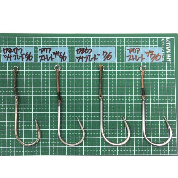テーパーアシストフック　ストレートツナ6/0　アクアオリジナルアシストフック